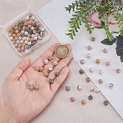 96Pcs 12 Colors Brass Rhinestone Beads&nbsp;KK-PH0011-02