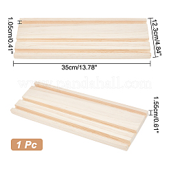 3-Slot Wood Earring Display Card Tray&nbsp;EDIS-WH0021-42
