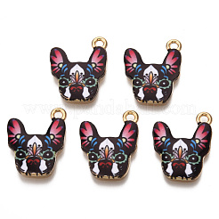 Rack Plating Alloy Enamel Pendants&nbsp;ENAM-N055-175D