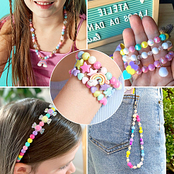 280Pcs 14 Colors Opaque Acrylic Beads&nbsp;MACR-TA0001-39