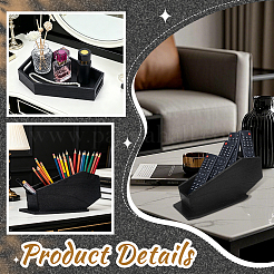 1Pc Coffin Shaped Wood Makeup Brushes Holder&nbsp;AJEW-GA0010-99