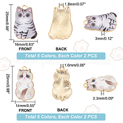 20Pcs 10 Style Alloy Enamel Pendants&nbsp;FIND-PH0009-93