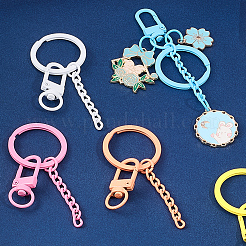 20Pcs Spray Painted Eco-Friendly Alloy Swivel Snap Hook Clasps&nbsp;FIND-SC0017-11