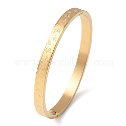 304 Stainless Steel Hinged Bangles for Women&nbsp;BJEW-B161-08G