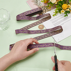 7.7 Yards Ethnic Style Polyester Ribbon&nbsp;OCOR-WH0086-39