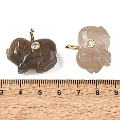 Natural Grey Agate Carved Pendants&nbsp;GG-CBA105B-03A-G