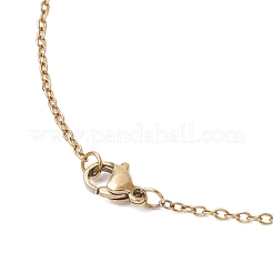 Opaque Acrylic & Glass Seed Beaded Smiling Face Flower Pendant 304 Stainless Steel Cable Chain Necklaces for Women&nbsp;NJEW-MZ00133
