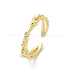 Clear Cubic Zirconia Cuff Rings&nbsp;RJEW-G337-18G