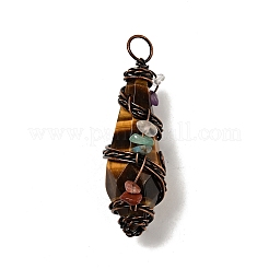 Natural & Synthetic Gemstone Pointed Big Pendants&nbsp;G-G860-03R