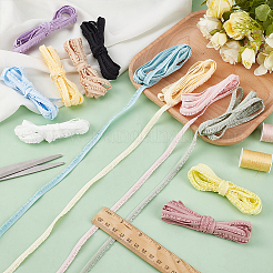 12 Colors Polyamide Pleated Elastic Lace Trim&nbsp;EW-FG0001-03