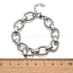 304 Stainless Steel Oval Link Chain Bracelets for Women&nbsp;BJEW-R021-09P