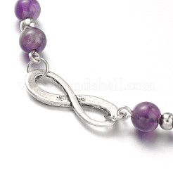 Fashion Tibetan Style Alloy Infinity Anklets&nbsp;AJEW-AN00071-05