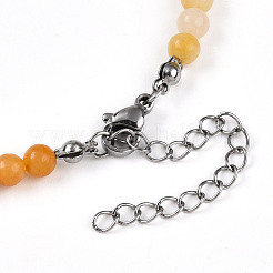 Natural Topaz Jade 4.5mm Round Beaded Flower Pendant Necklaces&nbsp;NJEW-T016-04N
