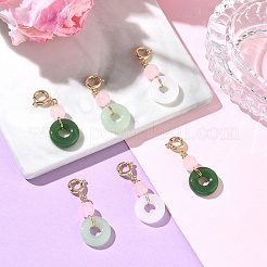 6Pcs 3 Styles Glass Pendant Decorations&nbsp;HJEW-YW00552