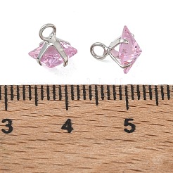 Brass Pave Cubic Zirconia Charms&nbsp;CU-CBABEB3-05P-03