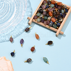 10Pcs Nuggets Natural Tiger Eye Pendants&nbsp;PALLOY-YW00114-01