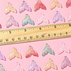 24Pcs 6 Colors Transparent Spray Painted Glass Pendants&nbsp;GLAA-FS0001-90