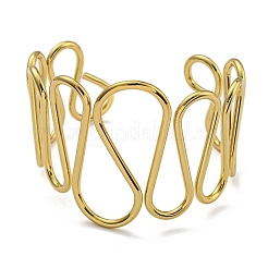 PVD Vacuum Plating 202 Stainless Steel Wiggle Ring Open Cuff Bangles for Women&nbsp;BJEW-M317-01B-G
