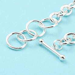 Ion Plating(IP) 304 Stainless Steel Cable Chain Bracelets&nbsp;BJEW-D030-16S