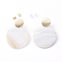 Natural Freshwater Shell Dangle Stud Earring Sets&nbsp;EJEW-JE04129