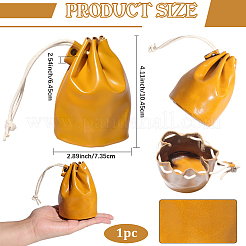Leather Coin Storage Drawstring Bucket Bags&nbsp;AJEW-WH20064-95A