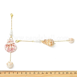 4Pcs 4 Styles Natural Shell Pendant Decorations&nbsp;HJEW-TA00460