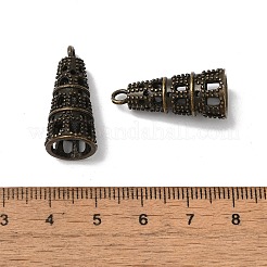 Rack Plating Cone Brass Pendants&nbsp;KK-F873-16AB