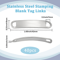 40Pcs 201 Stainless Steel Links/Connectors&nbsp;STAS-BBC0007-42