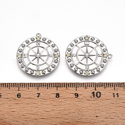 Brass Micro Pave Cubic Zirconia Pendants&nbsp;ZIRC-T016-17