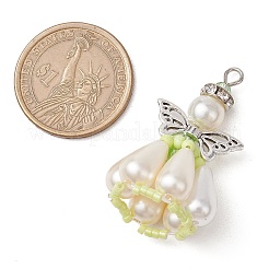 Pearlized Glass Pearl Beads  Pendants&nbsp;PALLOY-MZ00487