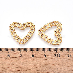 304 Stainless Steel Heart Chain Linking Rings&nbsp;STAS-N109-08G