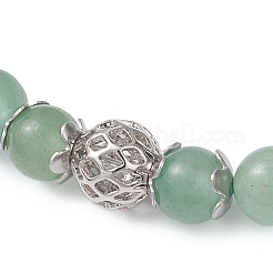 4Pcs 4 Styles Opalite & Natural Tiger Eye & Green Aventurine & Carnelian(Dyed & Heated) Cross Round Beaded Stretch Bracelet Sets for Men Women&nbsp;BJEW-JB12266