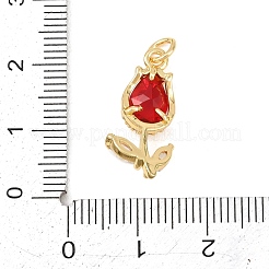 Brass Micro Pave Clear Cubic Zirconia Pendants&nbsp;KK-F931-13G-03