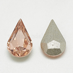 Pointed Back Glass Rhinestone Cabochons&nbsp;RGLA-T082-6x10mm-08
