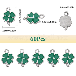 60Pcs Rack Plating Alloy Enamel Pendants&nbsp;ENAM-SC0004-68