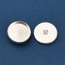 Flat Round Brass Pendant Cabochon Settings&nbsp;KK-A276-11S