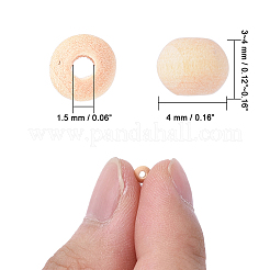 Natural Unfinished Wood Beads&nbsp;WOOD-Q008-4mm-LF