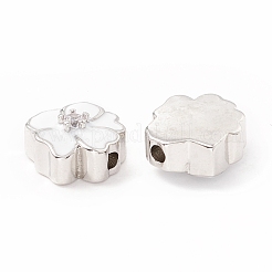 Brass Micro Pave Cubic Zirconia Beads&nbsp;ZIRC-P098-01P