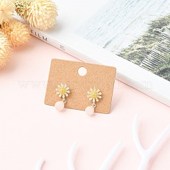 50Pcs Rectangle Kraft Paper Earring Display Card with Hanging Hole&nbsp;CDIS-CJ0001-05