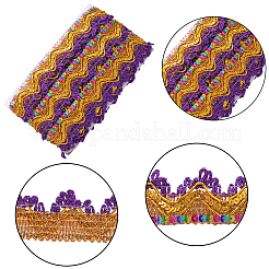 Nylon Glitter Wavy Ribbon&nbsp;OCOR-WH0068-36D
