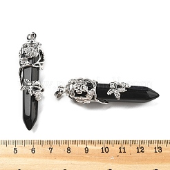 Natural Obsidian Big Pointed Pendants&nbsp;G-A172-16E
