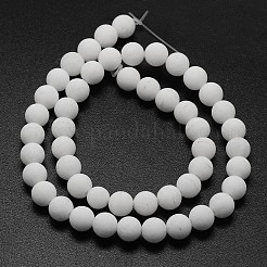 Natural White Jade Beads Strands&nbsp;G-D695-10mm