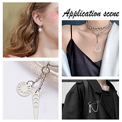 16Pcs 8 Style 201 Stainless Steel Pendant Links&nbsp;STAS-SC0003-55