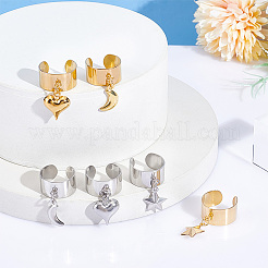 304 Stainless Steel Open Cuff Rings&nbsp;RJEW-UN00019