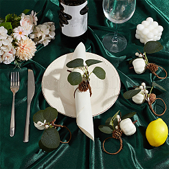 6Pcs Plastic & Foam Leaf Napkin Rings&nbsp;AJEW-OC0014-40