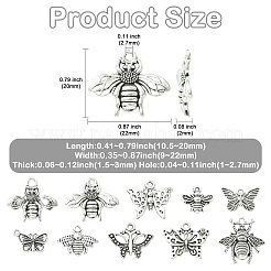 100Pcs 10 Styles Tibetan Style Alloy Pendants&nbsp;FIND-CJ0005-57