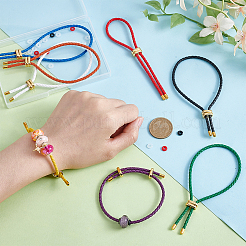 8Pcs 8 Colors Microfiber Cord Slider Bracelets&nbsp;BJEW-UN0001-86