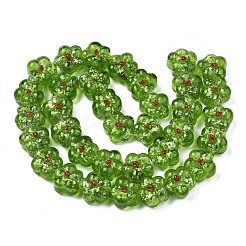 Transparent Handmade Bumpy Lampwork Beads Strands&nbsp;LAMP-S194-022E