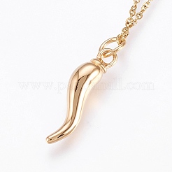 304 Stainless Steel Pendant Necklaces&nbsp;NJEW-P224-11G
