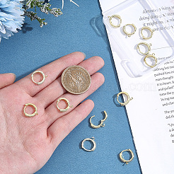 16Pcs Brass Hoop Earring Findings&nbsp;FIND-BBC0005-12